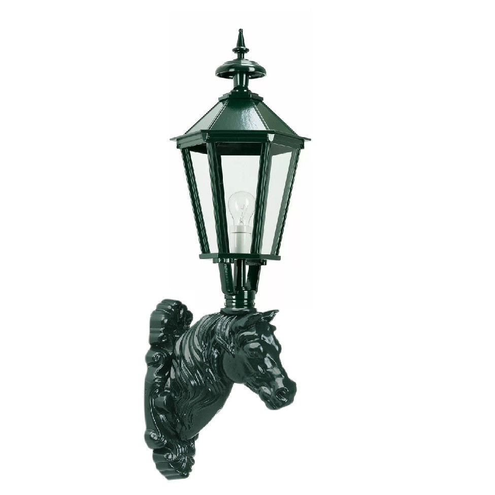 Häst vägglampa med sex-kantig lykthus