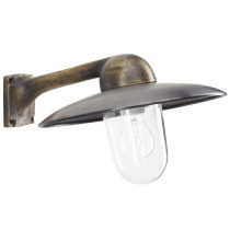  Fabriks vägglampa i brons / koppar