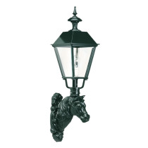 Häst vägglampa med fyrkantig lykthus
