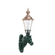 Häst vägglampa med kobberhatt